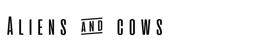 Aliens & cows font