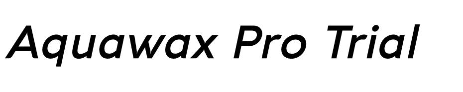 Aquawax Pro font