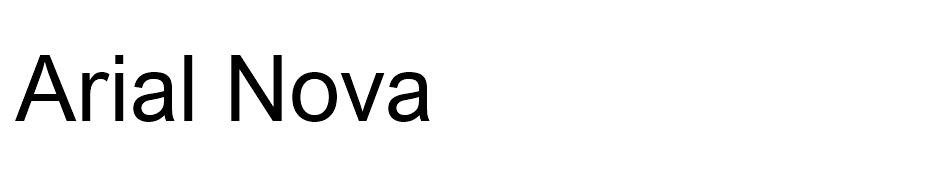 Arial Nova font