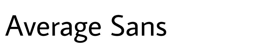 Average Sans Font