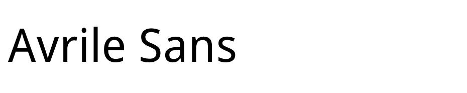 Avrile Sans font