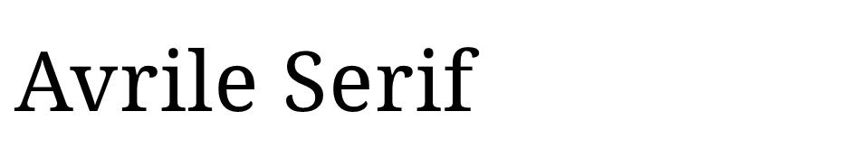 Avrile Serif font