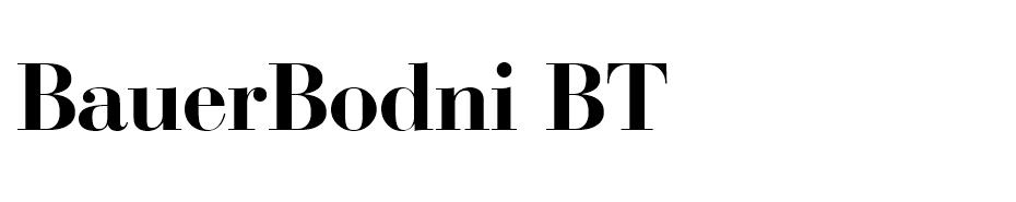 BauerBodni BT font