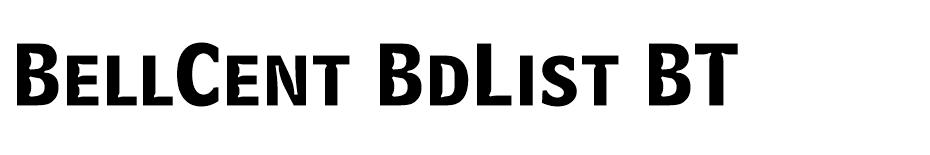 BellCent BdList BT font