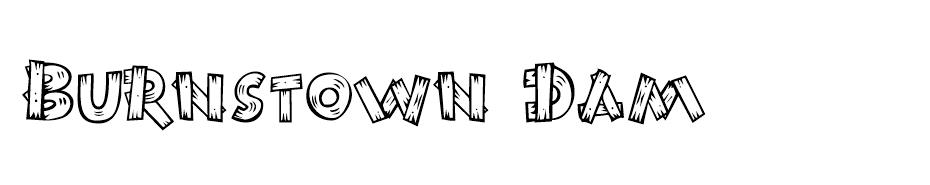 Burnstown Dam font