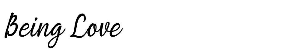 Being Love  font