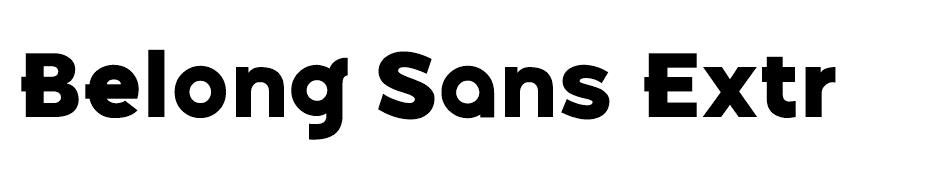 Belong Sans font