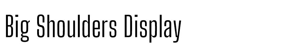 Big Shoulders Display font