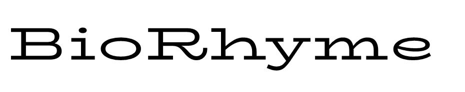 BioRhyme Expanded font