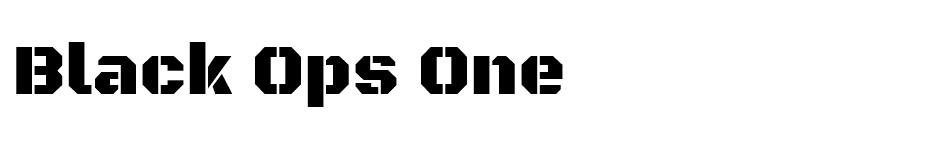 Black Ops One Font font
