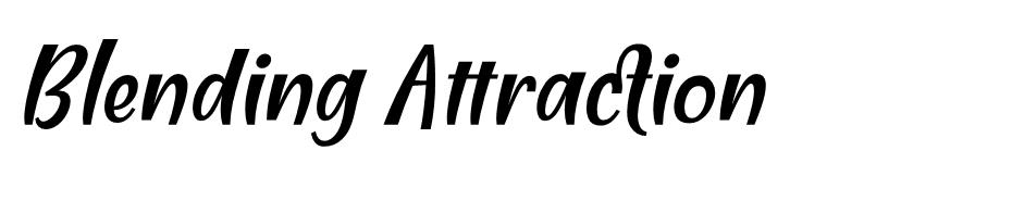 Blending Attraction font
