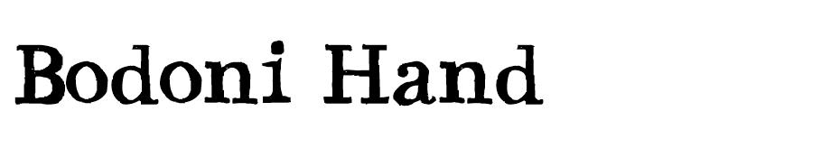 Bodoni Hand font