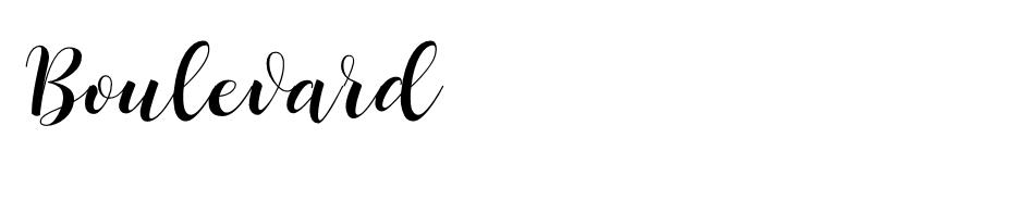 Boulevard font