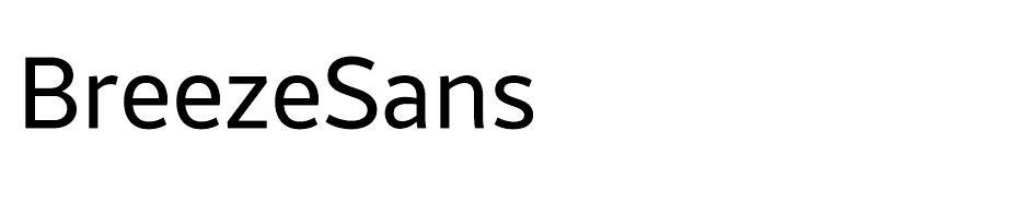 Breeze Sans font