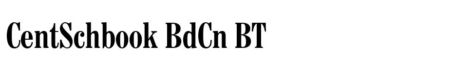 CentSchbook BdCn BT font