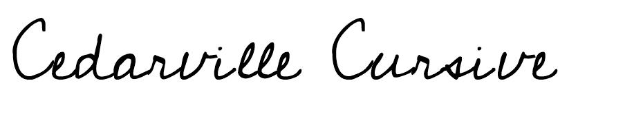 Cedarville Cursive Font font