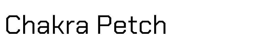 Chakra Petch font