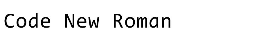 Code New Roman font