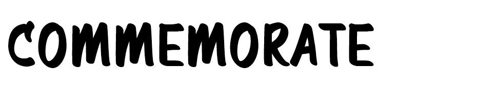 Commemorate font