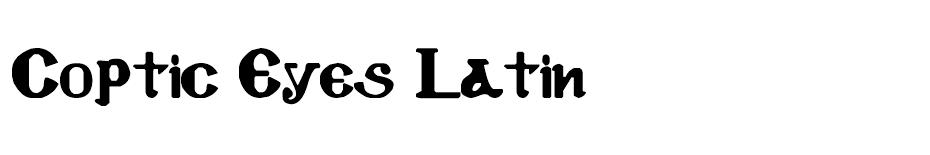 CopticEyes(LatinLetters) font