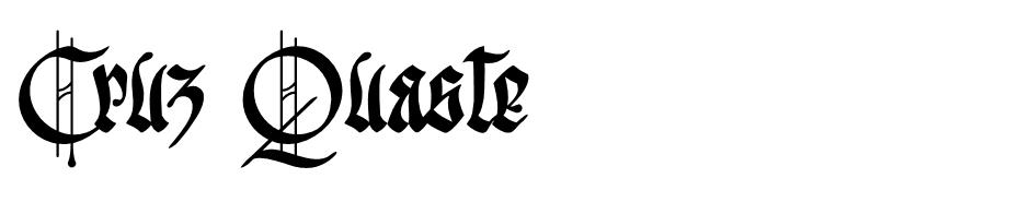 Cruz Quaste font