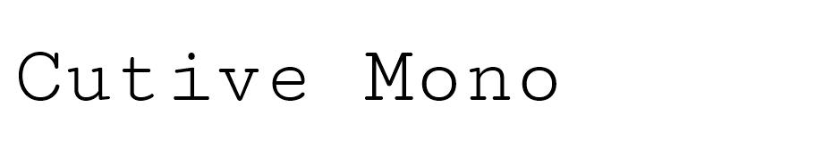 Cutive Mono font