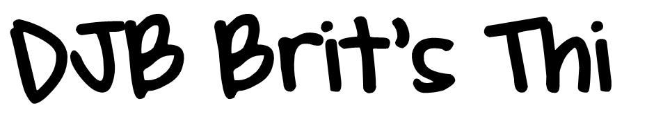 DJB Brit's Thick Pen font