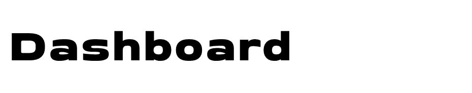 Dashboard font