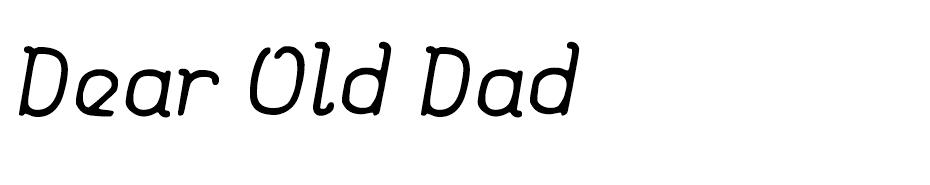Dear Old Dad font