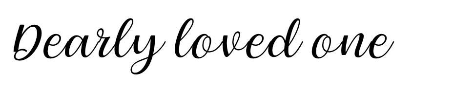 Dearly Loved One font
