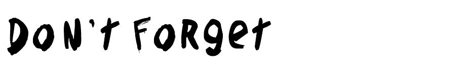 Demi Lovato - Don't Forget font