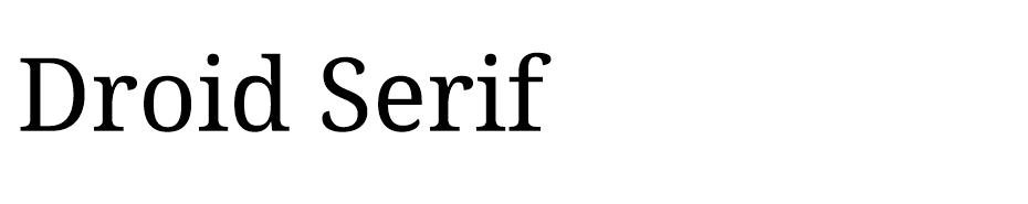 Droid Serif Font Family