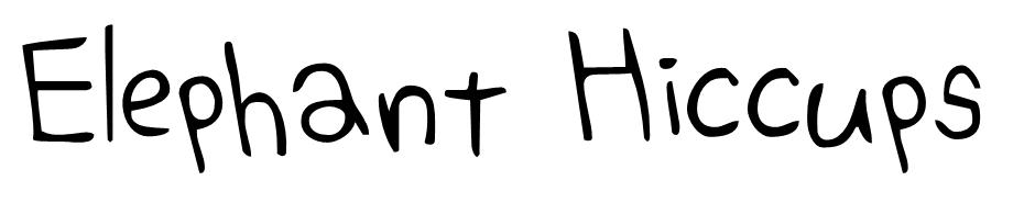 Elephant Hiccups Font font