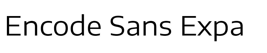 Encode Sans Expanded font