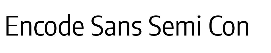 Encode Sans Semi Condensed font
