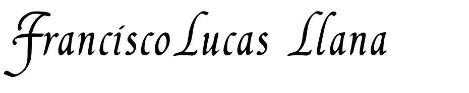 FranciscoLucas Llana font