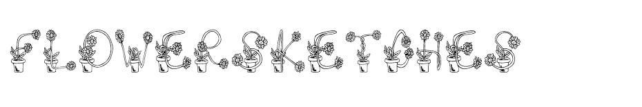 FlowerSketches font