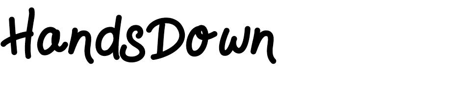 HandsDown font