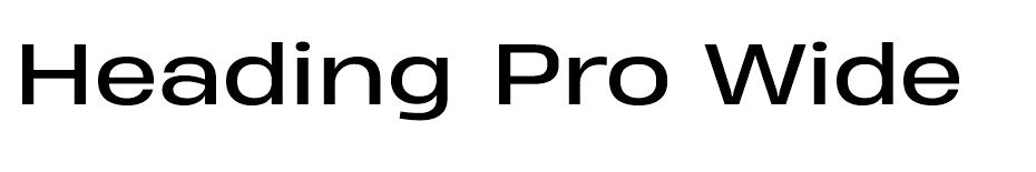 Heading Pro font