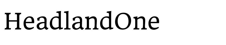 HeadlandOne Font