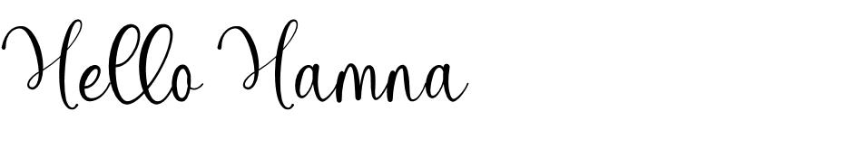 Hello Hamna font