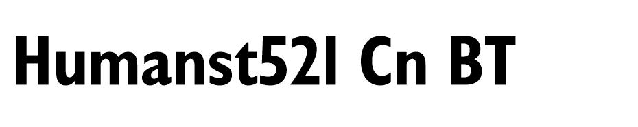Humanist 521 Bold Condensed BT font