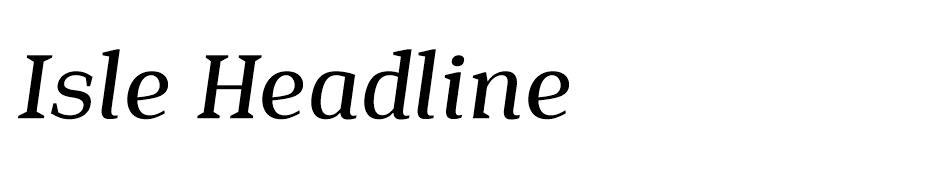 Isle Headline font