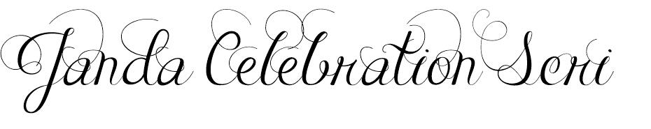 Janda Celebration Script  font