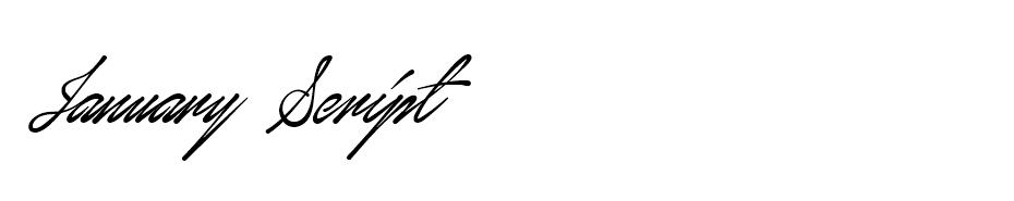 January Script font