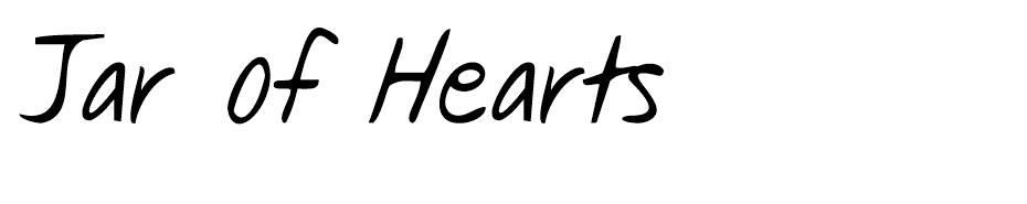 Jar of Hearts Font font