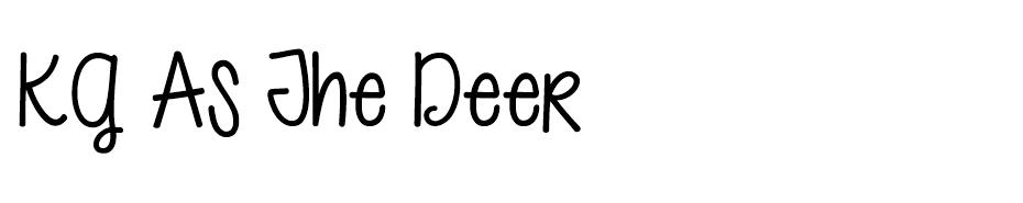 KG As The Deer font