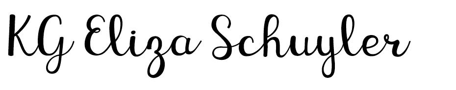 KG Eliza Schuyler Script  font