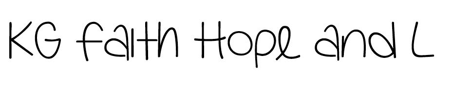 KG Faith Hope and Love Font font