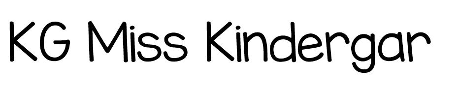 KG Miss Kindergarten font
